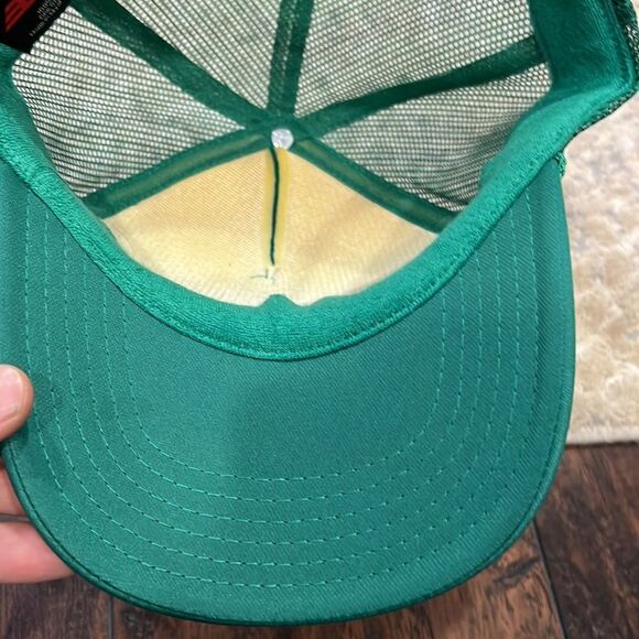 VTG OTTO Snapback Mesh Trucker Hat globe VTG Green NOS NWOT - Picture 3 of 7